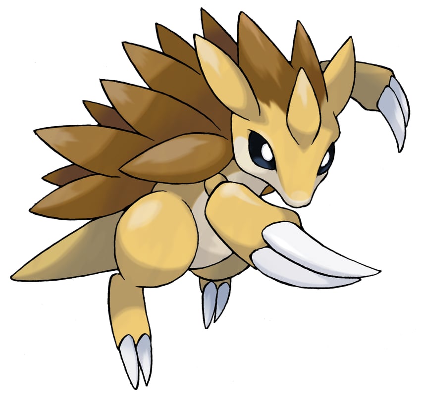 sandslash (pokemon and 1 more) drawn by sugimori_ken