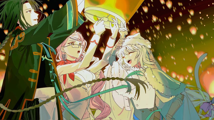 tamamo, koyanskaya, dobrynya nikitich, and taigong wang (fate and 1 more) drawn by ran0315808