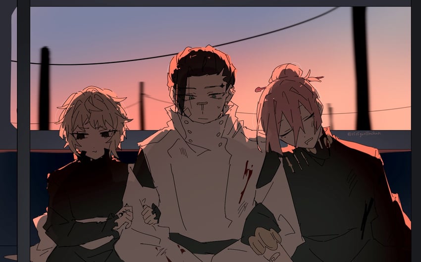 hiruhiko, toto, and kuguri (kagurabachi) drawn by gorira_(2525gorillachan)