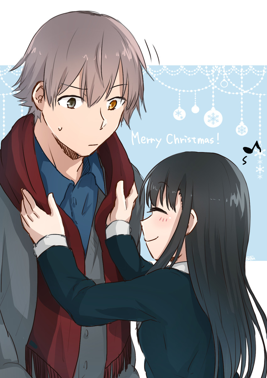 ryougi mana and kamekura mitsuru (kara no kyoukai) drawn by harahara_(harashi001)