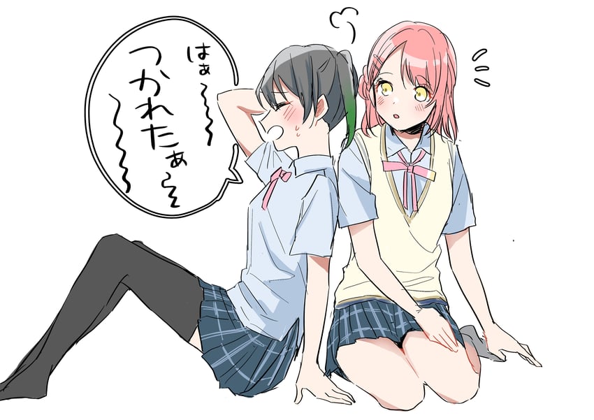 uehara ayumu and takasaki yu (love live! and 1 more) drawn by aki_m_m_a