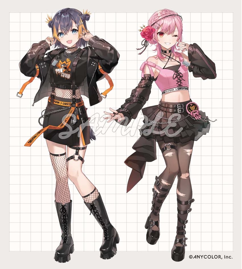 petra gurin and rosemi lovelock (nijisanji and 1 more) drawn by eihi