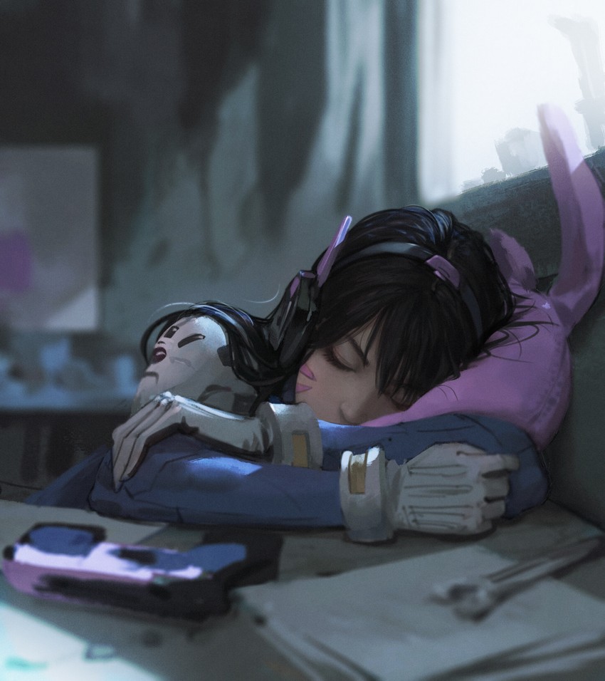 d.va (overwatch and 1 more) drawn by rui_li