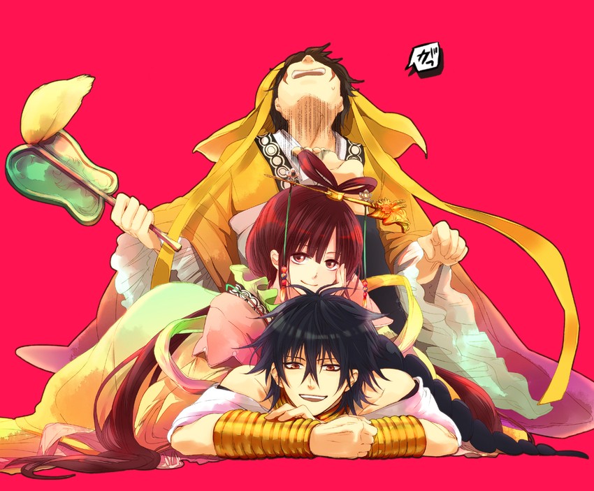 judal, ren kougyoku, and ka koubun (magi the labyrinth of magic) drawn by samako