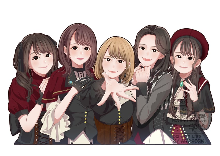 togawa sakiko, wakaba mutsumi, yahata umiri, misumi uika, mortis, and 10 more (bang dream! and 1 more) drawn by elu_pom