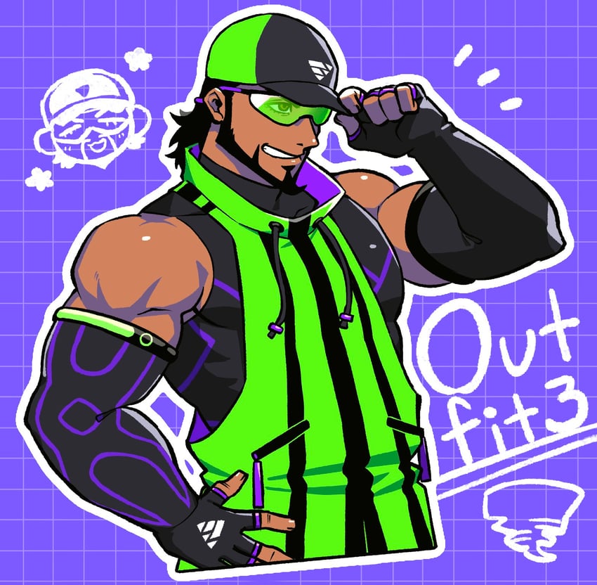 rashid (street fighter and 1 more) drawn by matapon_(popoponex)
