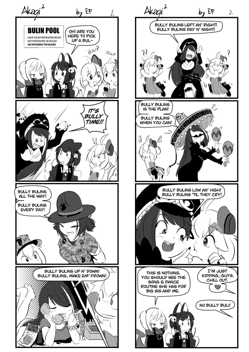 deutschland, akagi-chan, universal bulin, and little spee (azur lane) drawn by ethan_forsythe