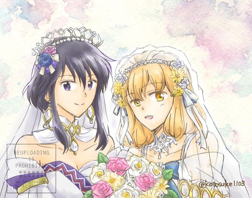 larcei and lana (fire emblem and 2 more) drawn by kotosuke1103