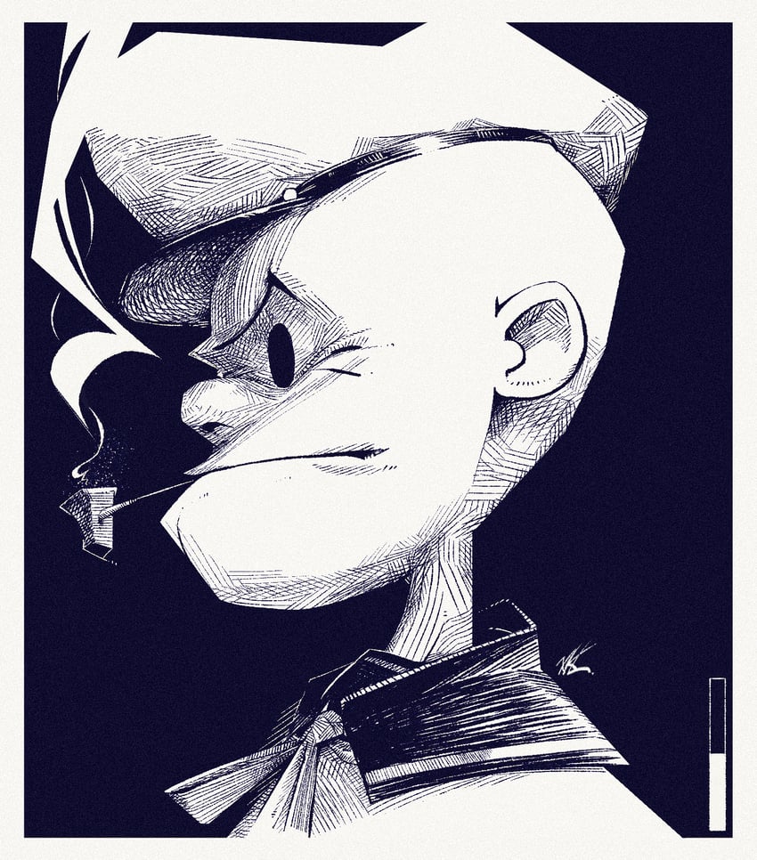 popeye (original and 1 more) drawn by xkl3001