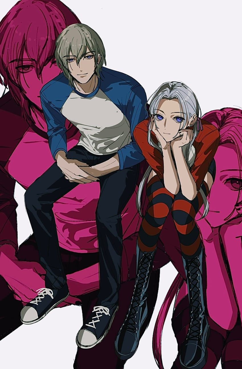 edelgard von hresvelg and dimitri alexandre blaiddyd (fire emblem and 1 more) drawn by amikoiiko
