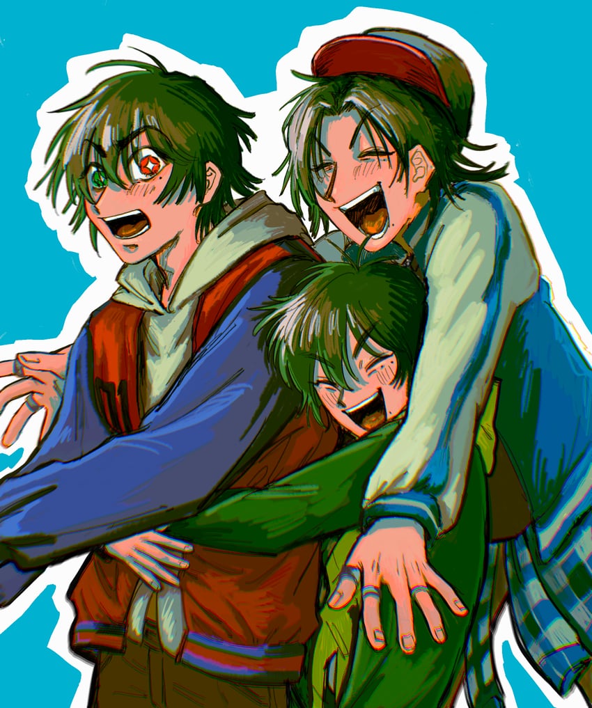 yamada ichiro, yamada saburo, and yamada jiro (hypnosis mic) drawn by bukkorogasanai