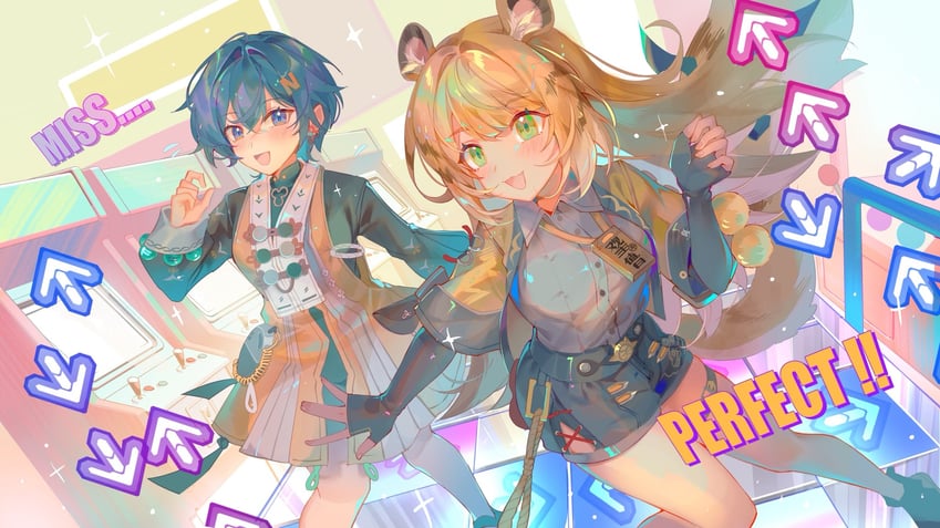 belle and ju fufu (zenless zone zero) drawn by kirabunni