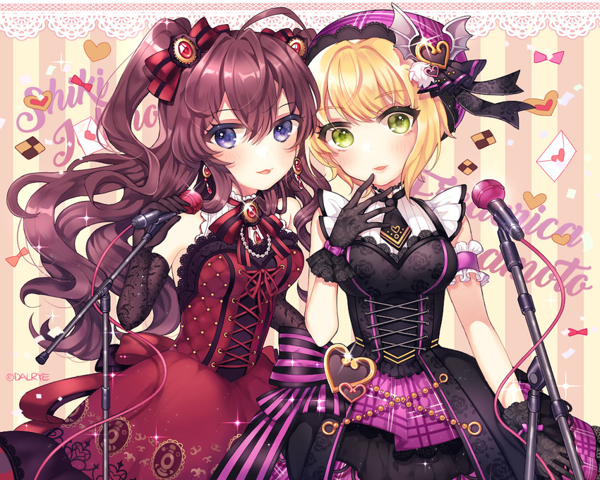 ichinose shiki and miyamoto frederica (idolmaster and 1 more) drawn by dalrye_v3