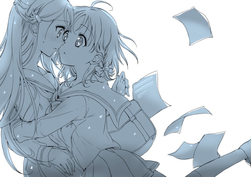 sakurauchi riko and takami chika (love live! and 1 more) drawn by yamada_ako