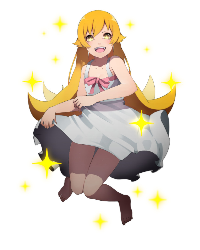 oshino shinobu (monogatari and 1 more) drawn by akuan_(7jackpot7)