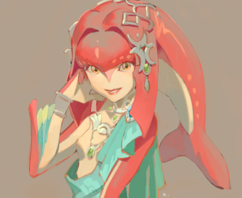 mipha (the legend of zelda and 1 more) drawn by kawano_tatsurou