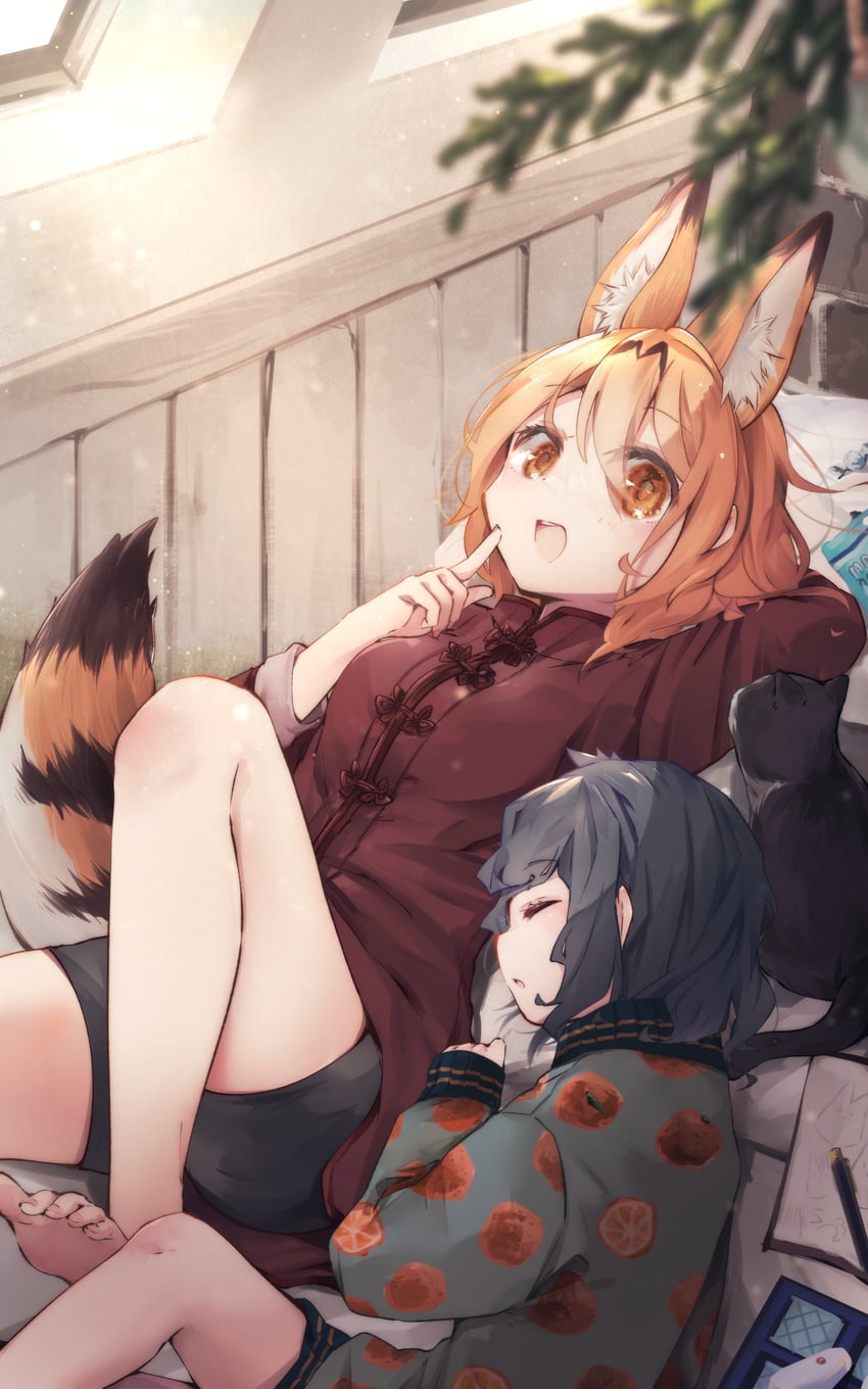 serval and kaban (kemono friends) drawn by nanana_(nanana_iz)