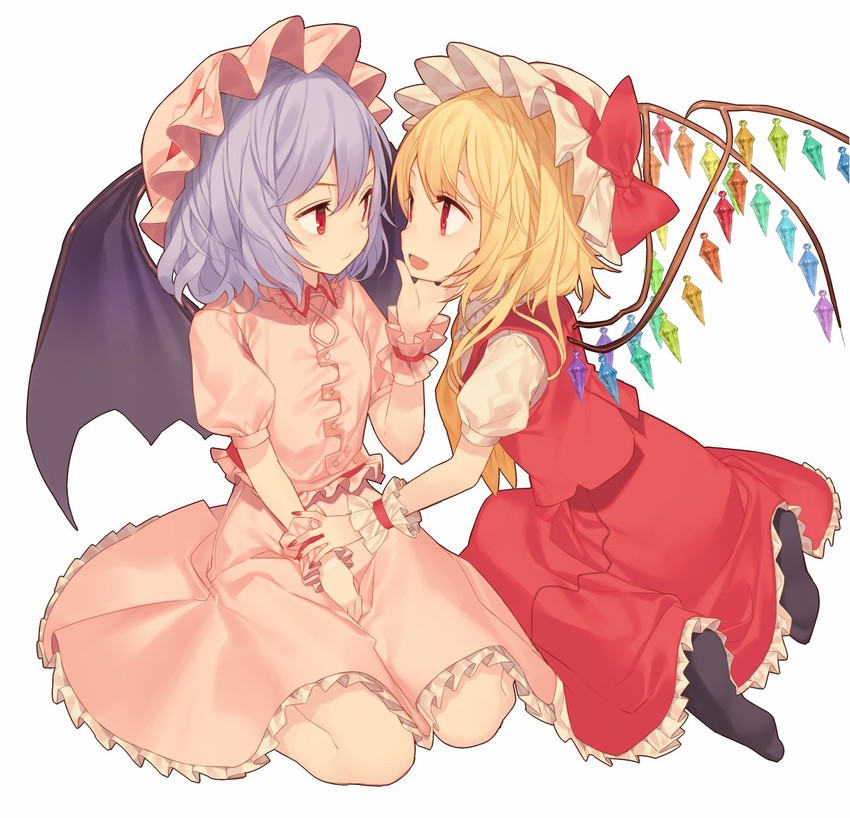 remilia scarlet and flandre scarlet (touhou) drawn by kitada_mo