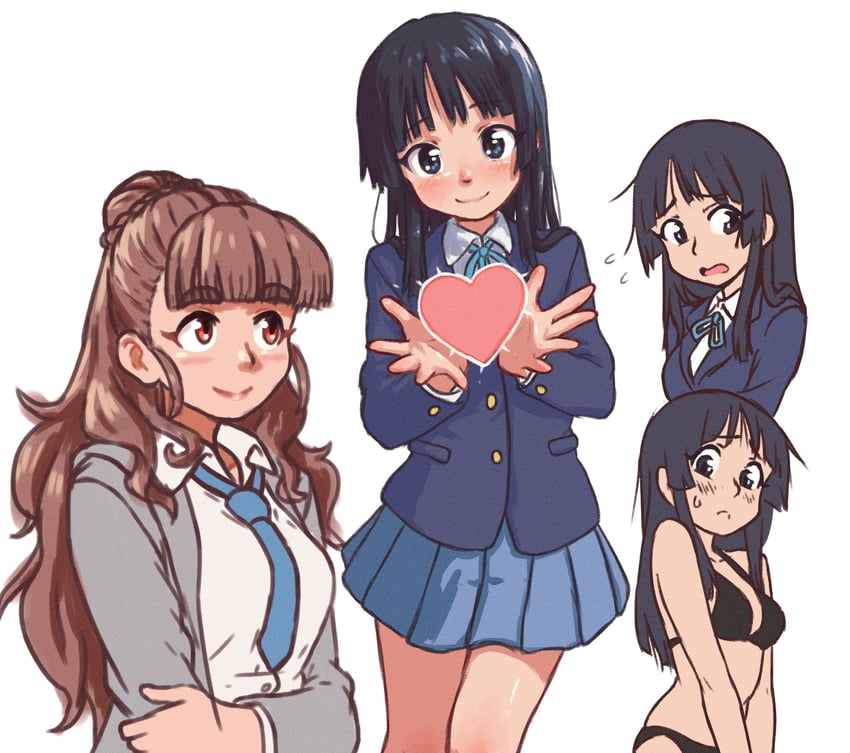 akiyama mio and kamiya nao (idolmaster and 2 more) drawn by beachepisode