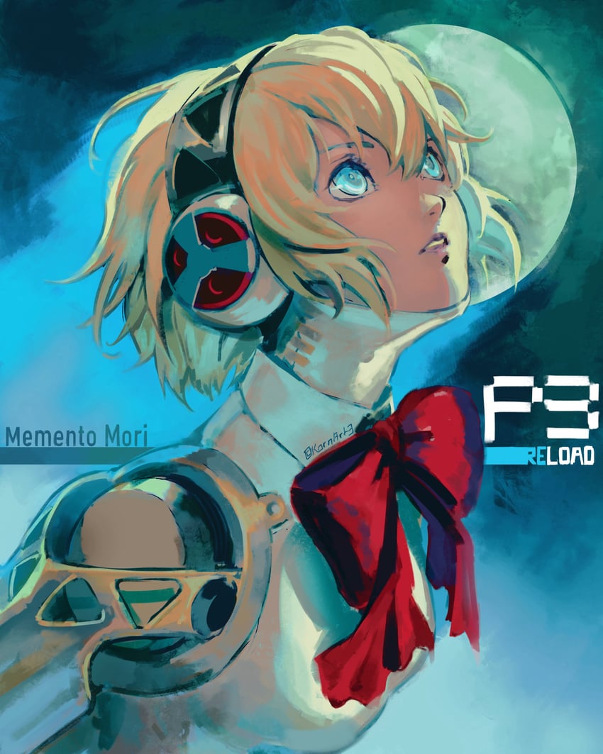 aigis (persona and 2 more) drawn by kornart