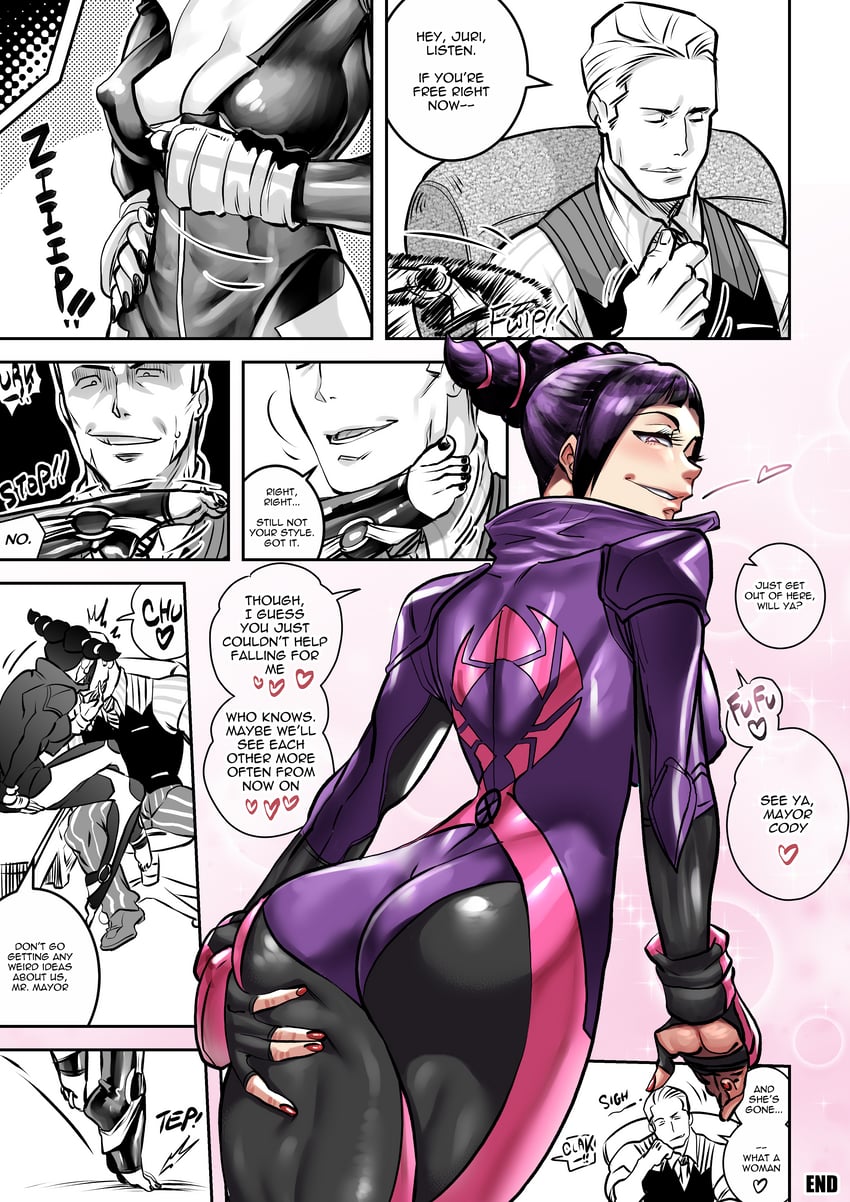 han juri and cody travers (street fighter and 1 more) drawn by aarokira