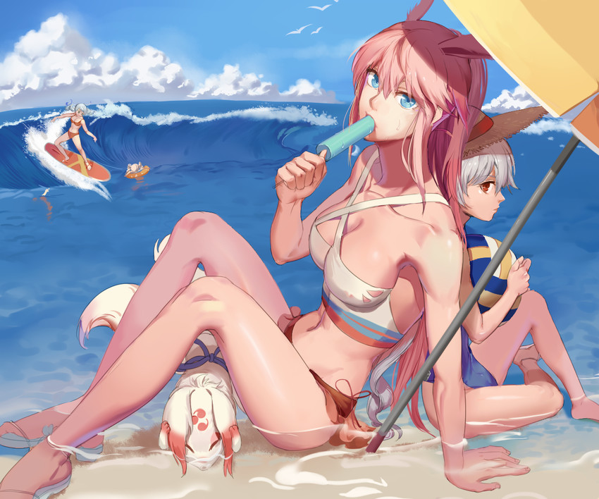 kiana kaslana, bronya zaychik, theresa apocalypse, and yae sakura (honkai and 1 more) drawn by 791_(meiyuewudi)