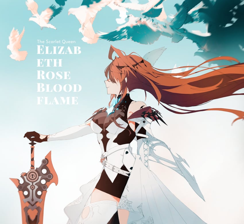 elizabeth rose bloodflame (hololive and 1 more) drawn by potatochi001