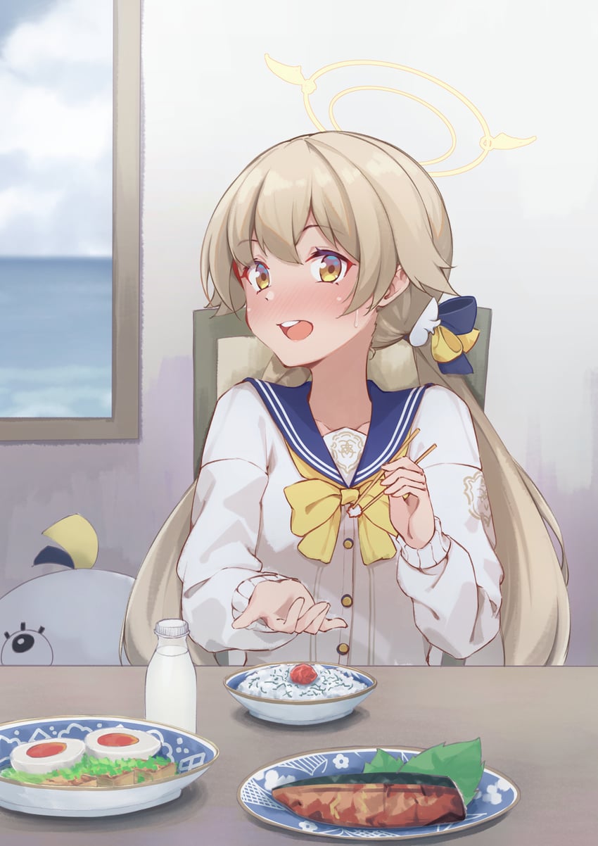 hifumi and peroro (blue archive) drawn by huan_(hao7551789)