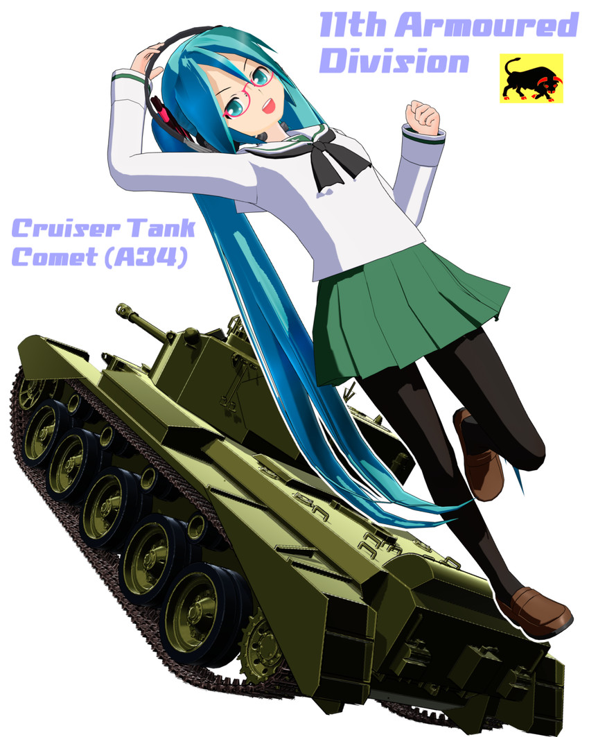 hatsune miku (vocaloid and 1 more) drawn by islander_(venom_nf3)