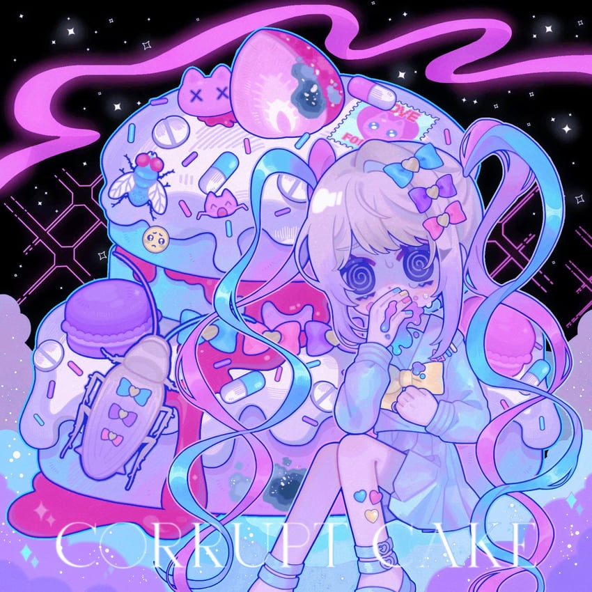 chouzetsusaikawa tenshi-chan and pien cat (needy girl overdose) drawn by umi_usagi_(tako46065430)