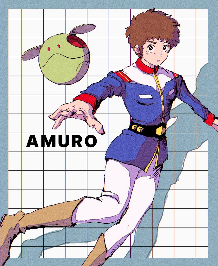 haro and amuro ray (gundam and 1 more) drawn by emeco
