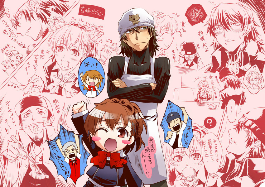 shiomi kotone, takeba yukari, yamagishi fuuka, sanada akihiko, aragaki shinjirou, and 1 more (persona and 2 more) drawn by segami_daisuke