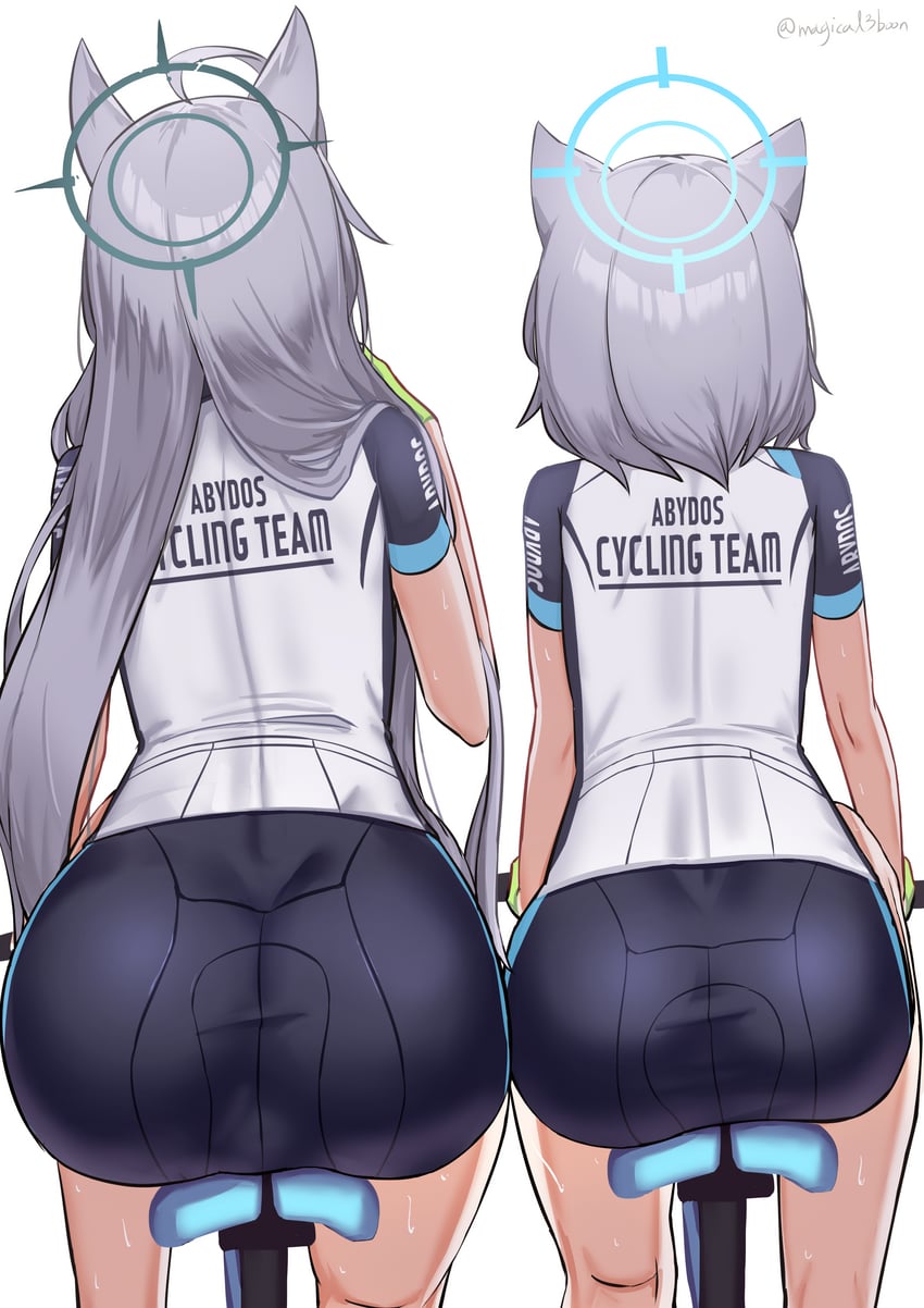 shiroko and shiroko terror (blue archive) drawn by threeboon