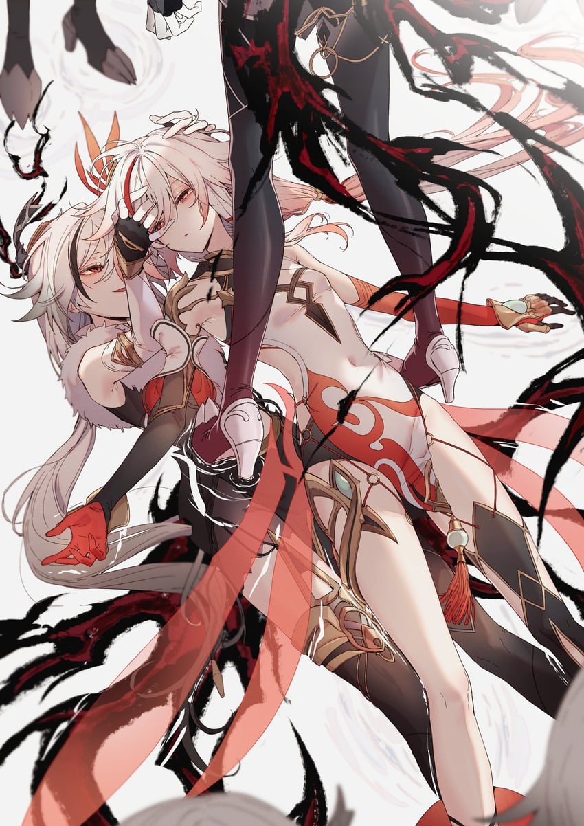 fu hua and herrscher of sentience (honkai and 1 more) drawn by takakura_aki