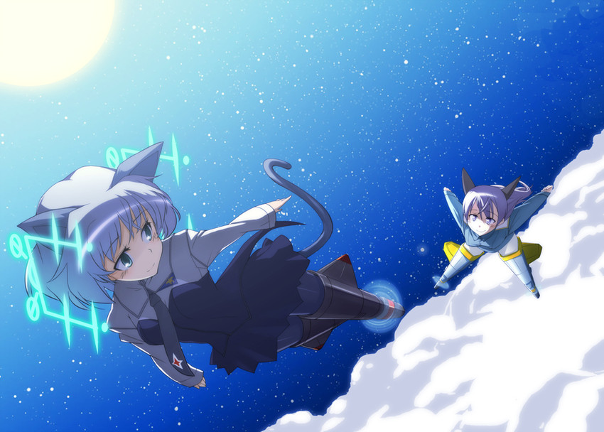 sanya v. litvyak and eila ilmatar juutilainen (world witches series and 1 more) drawn by rison