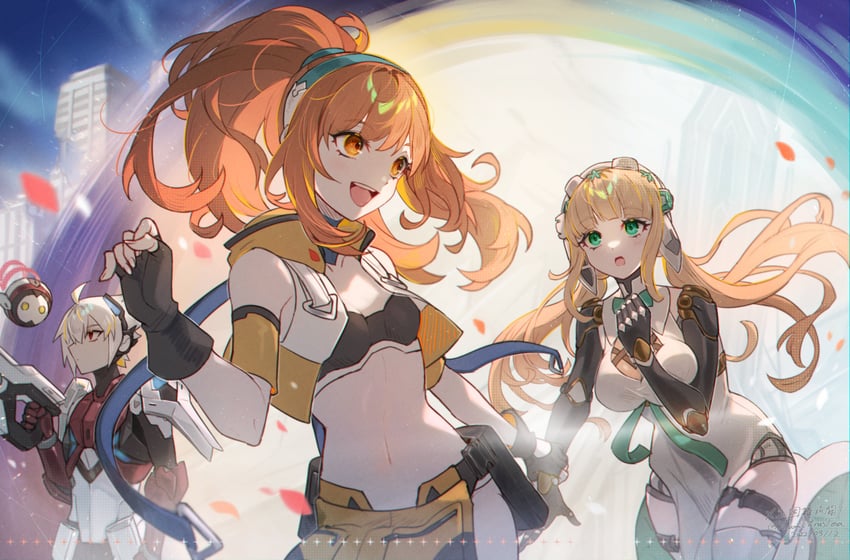 acura, roro, kohaku, and null (azure striker gunvolt and 2 more) drawn by youmicitrustea
