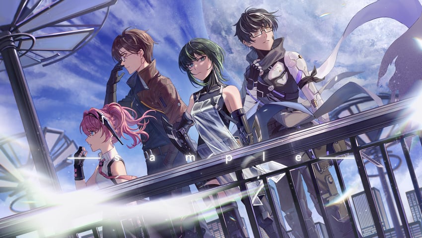 noan, simon, lillian, and palma (punishing: gray raven) drawn by lishijiu