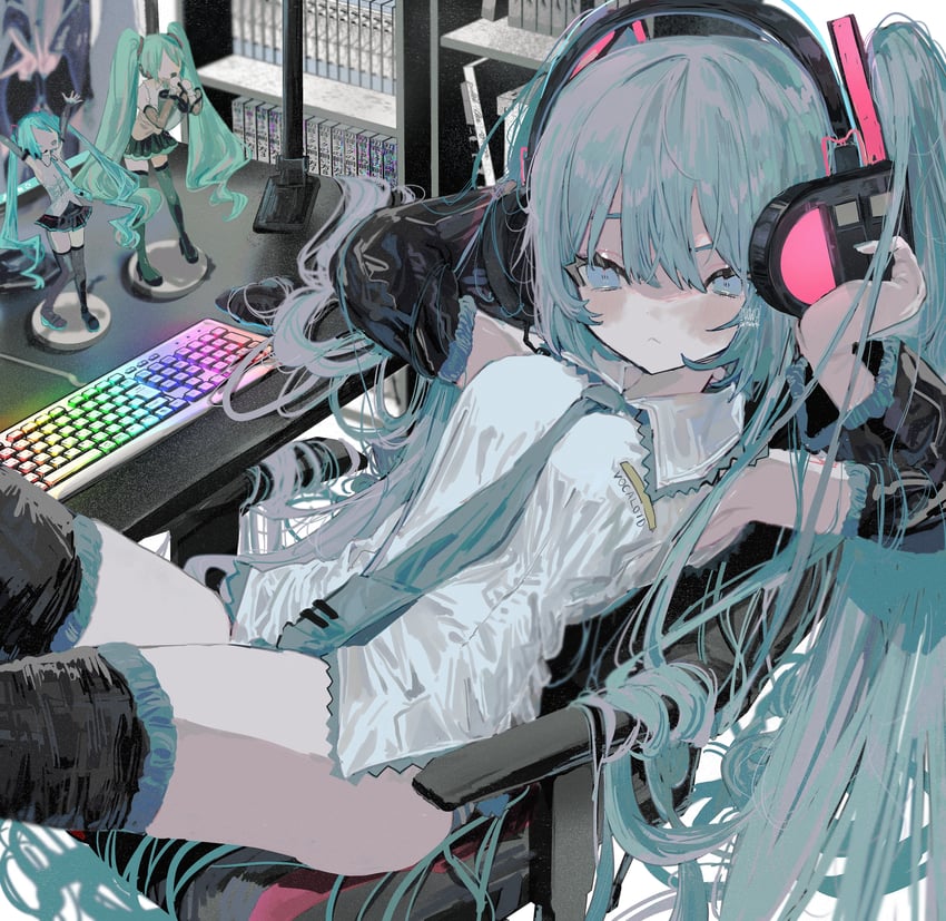 hatsune miku (vocaloid and 1 more) drawn by shibakure_inuwo