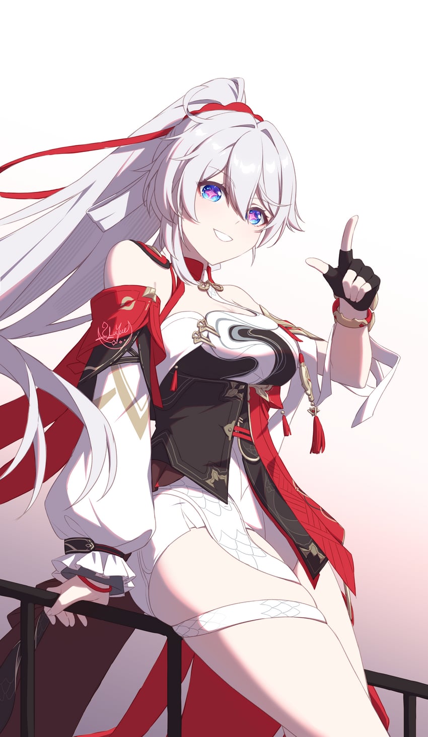 kiana kaslana (honkai and 1 more) drawn by luyue