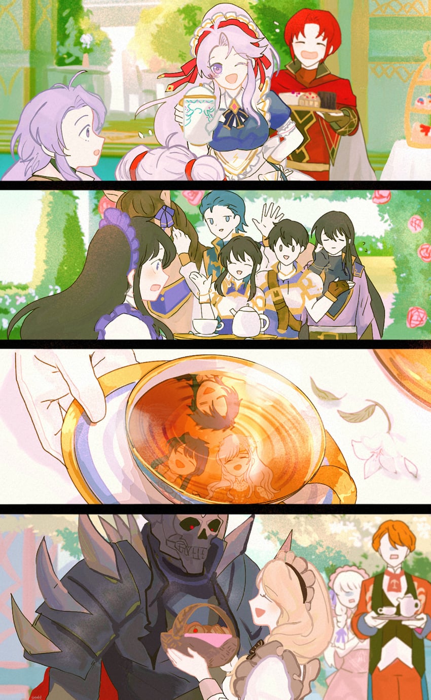 lysithea von ordelia, seliph, larcei, mercedes von martritz, ferdinand von aegir, and 11 more (fire emblem and 3 more) drawn by sasaki_(dkenpisss)