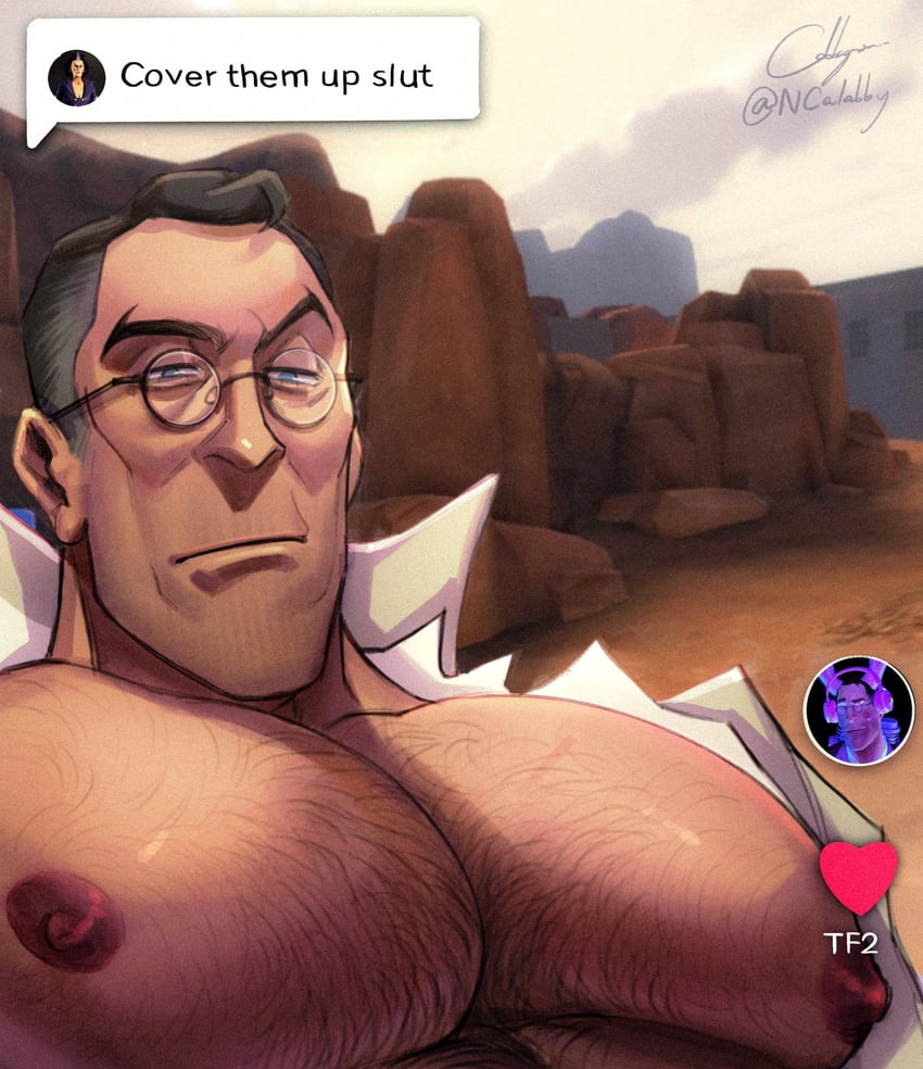 medic and administrator (team fortress 2) drawn by cabbage_(ncalabby)