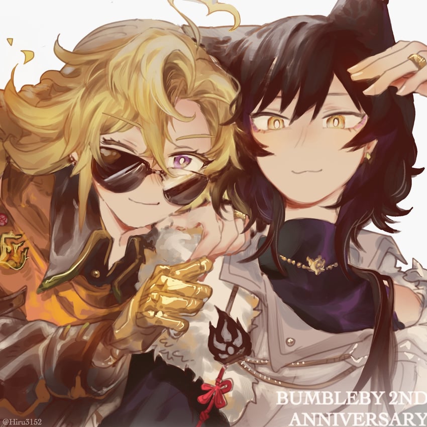 yang xiao long and blake belladonna (rwby) drawn by hiru315