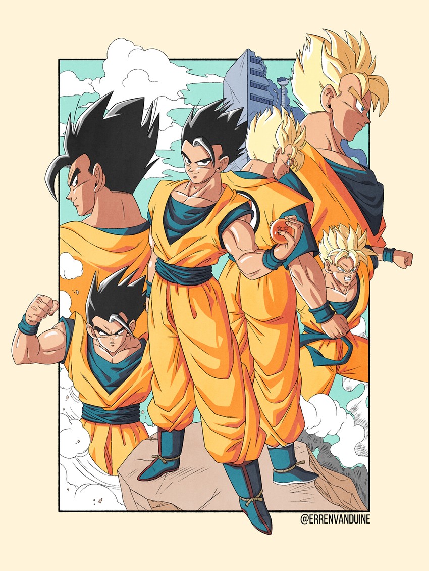 son gohan (dragon ball and 1 more) drawn by erren_van_duine