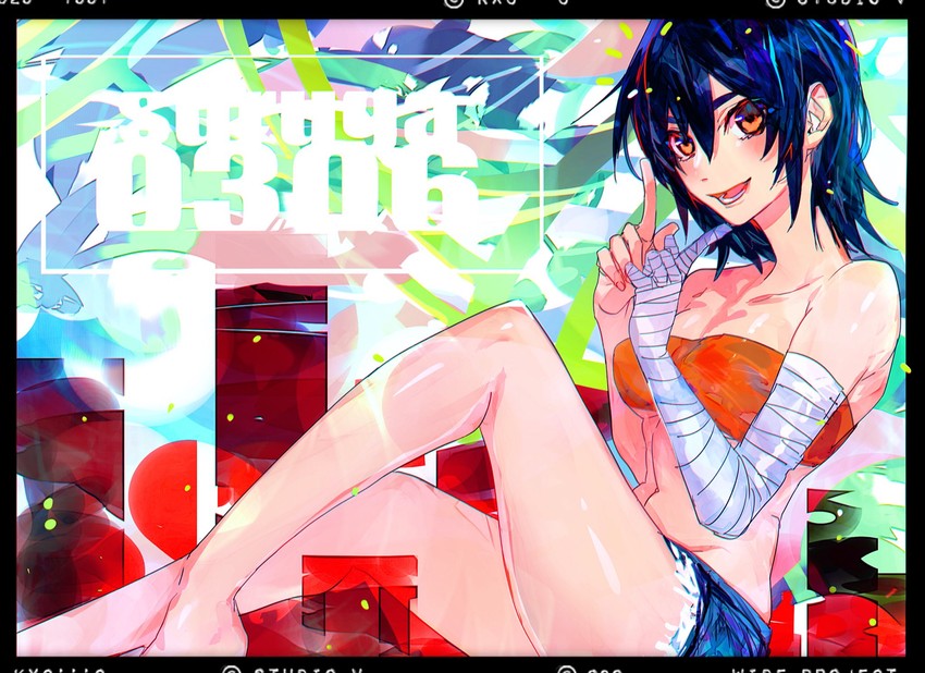 kanbaru suruga (monogatari and 2 more) drawn by tbrsnsk