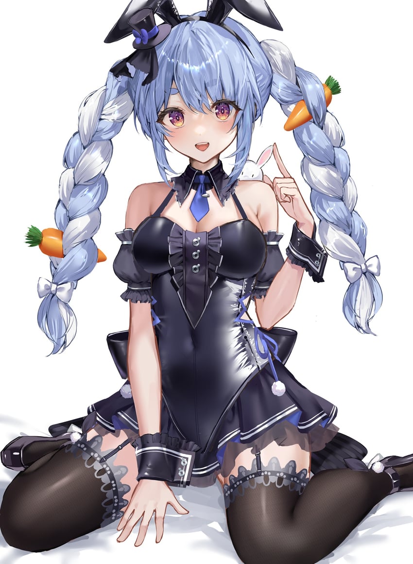 usada pekora and don-chan (hololive) drawn by raiya_atelier