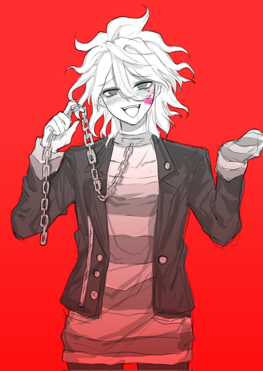 komaeda nagito and servant (danganronpa and 1 more) drawn by shiruboru