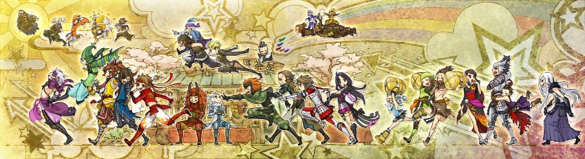 date masamune, sanada yukimura, chousokabe motochika, mouri motonari, tokugawa ieyasu, and 26 more (sengoku basara) drawn by namakura_shiki
