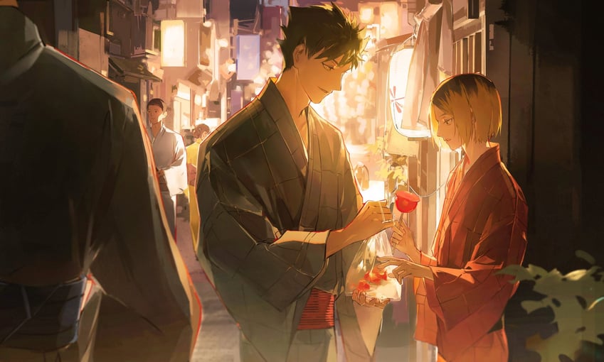 kuroo tetsurou and kozume kenma (haikyuu!!) drawn by sanshui_3