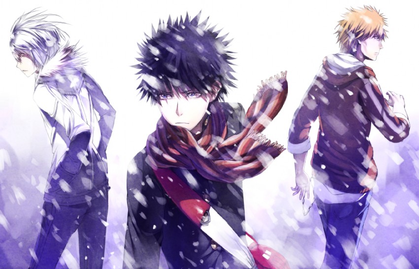 kamijou touma, accelerator, and hamazura shiage (toaru majutsu no index) drawn by a.q.u.a