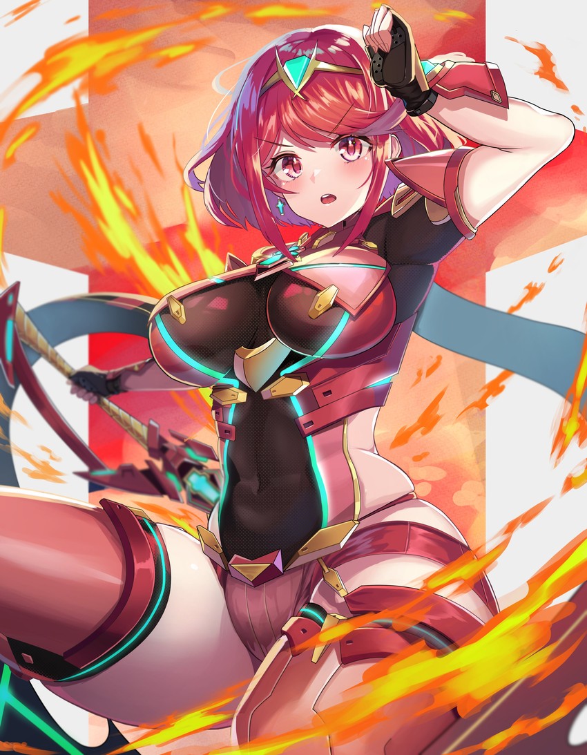 pyra (xenoblade chronicles and 1 more) drawn by afueeriru